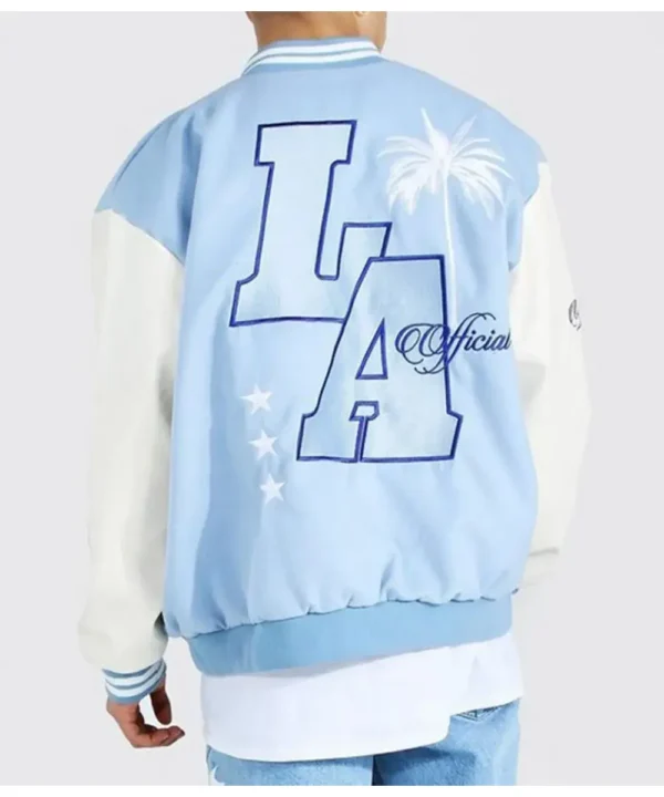 LA Baby Blue Varsity Jacket