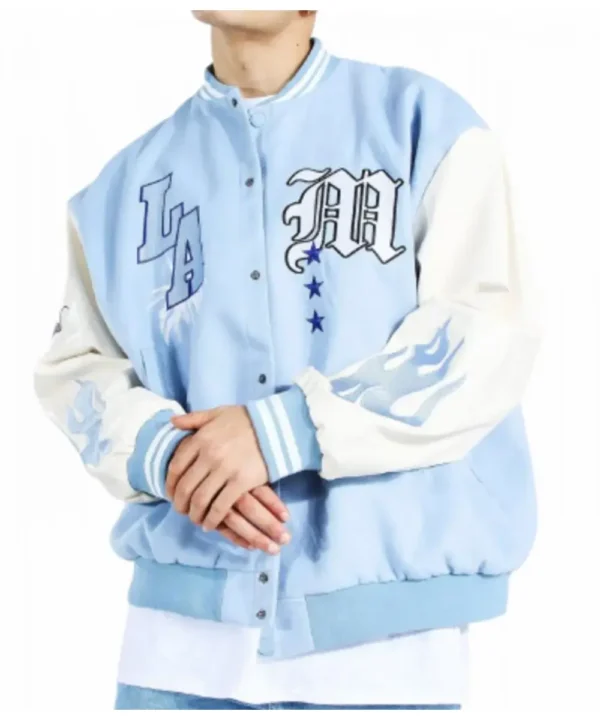 LA Baby Blue Varsity Jacket