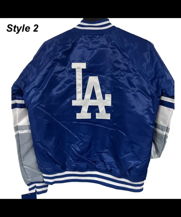 LA Dodgers National Royal Blue Satin Jacket