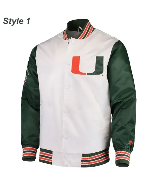 Miami Hurricanes Canes The Rookie Varsity Satin Jacket