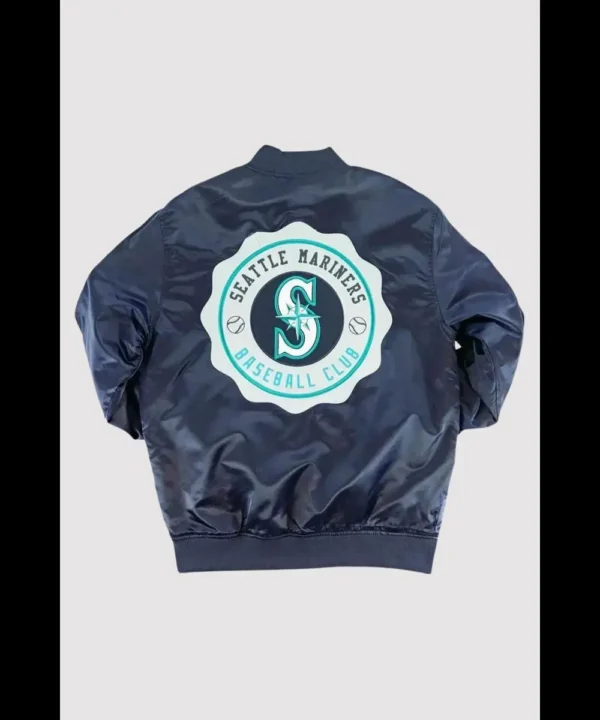 Navy Seattle Mariners Crest Varsity Jacket