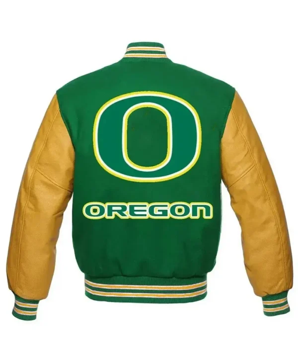 Oregon Ducks Green and Yellow Varsity Jacket