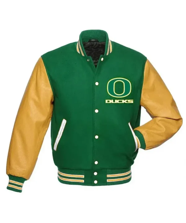 Oregon Ducks Green and Yellow Varsity Jacket