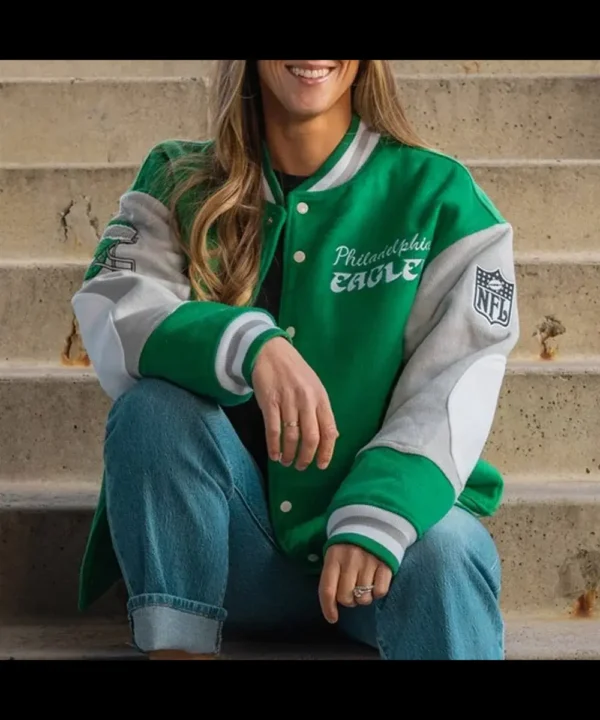 Princess Diana Philadelphia Eagles Wool Varsity Jacket