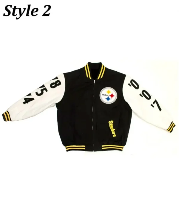 Super Bowl Champions Pittsburgh Steelers Black Letterman Jacket