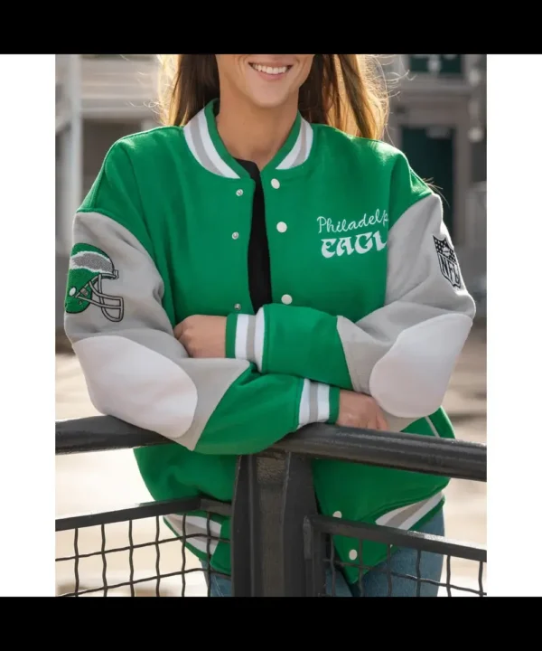 Princess Diana Philadelphia Eagles Wool Varsity Jacket