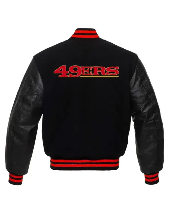 San Francisco 49ers NFL Letterman Black Jacket