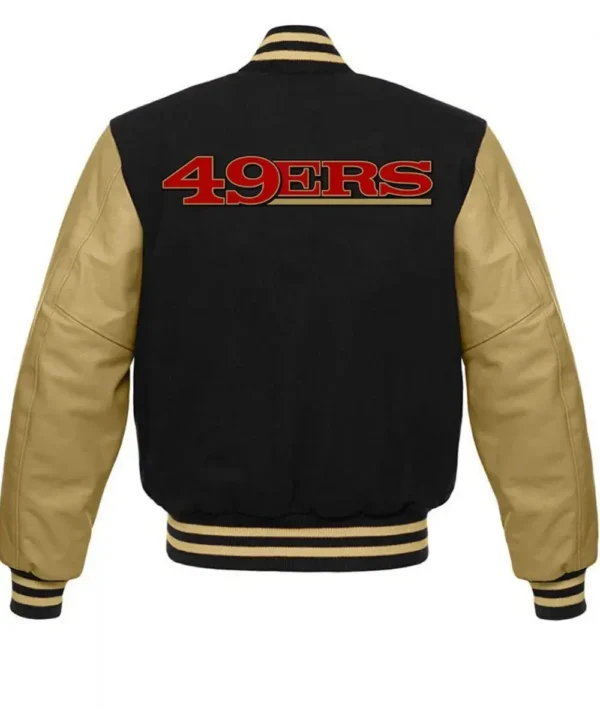 San Francisco 49ers NFL Letterman Black Jacket