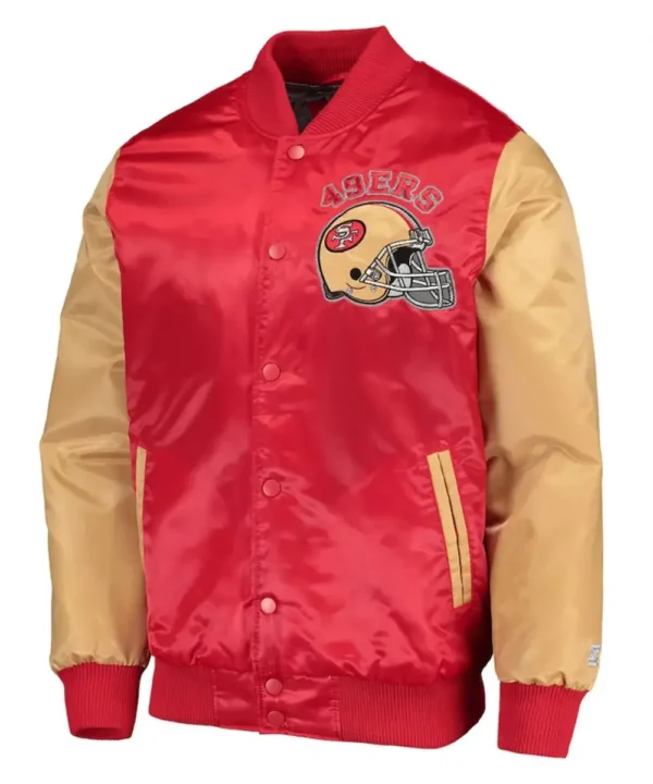 San Francisco 49ers Satin Red and Gold Jacket