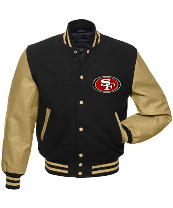 San Francisco 49ers NFL Letterman Black Jacket