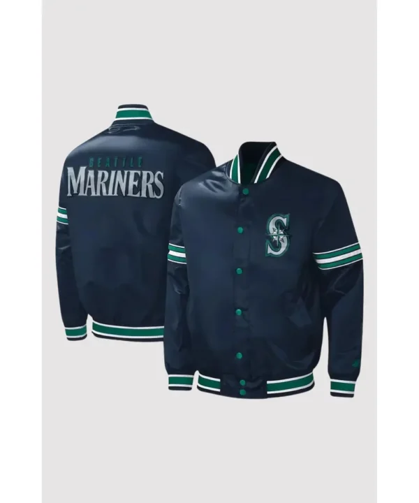 Seattle Mariners Starter Navy Midfield Varsity Jacket