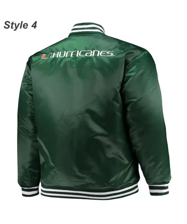 Miami Hurricanes Canes The Rookie Varsity Satin Jacket