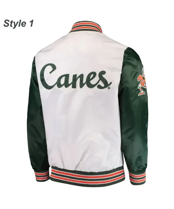 Miami Hurricanes Canes The Rookie Varsity Satin Jacket