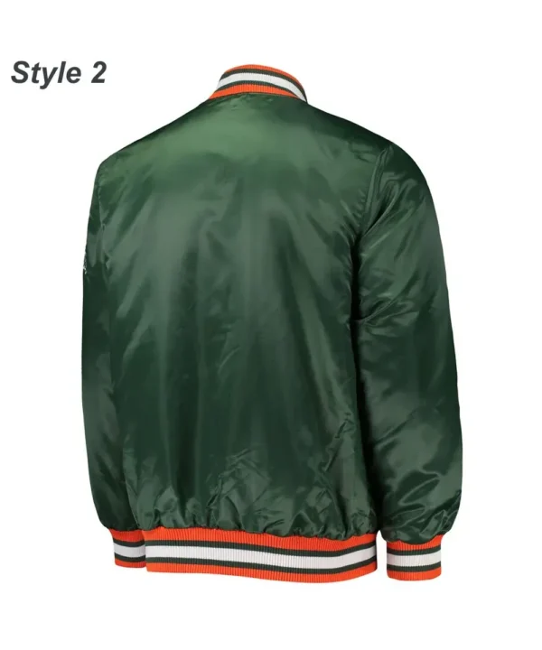 Miami Hurricanes Canes The Rookie Varsity Satin Jacket