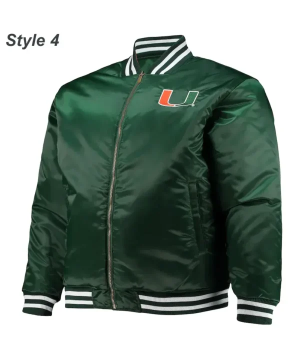 Miami Hurricanes Canes The Rookie Varsity Satin Jacket