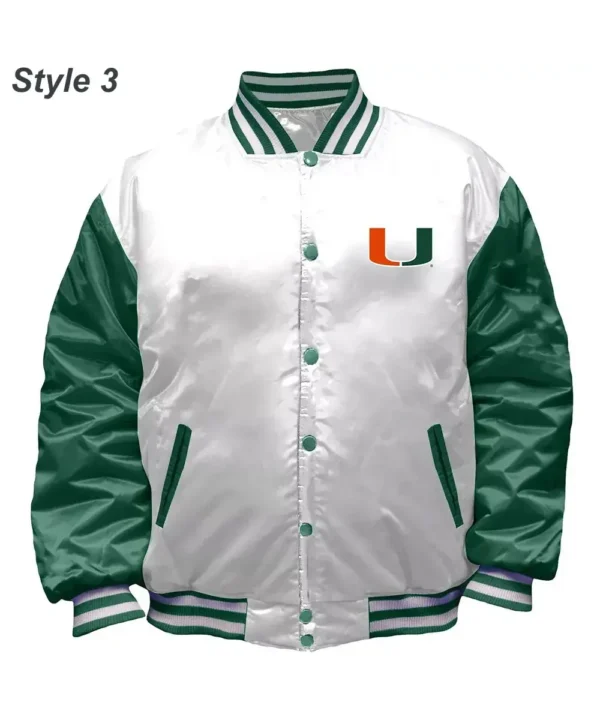 Miami Hurricanes Canes The Rookie Varsity Satin Jacket