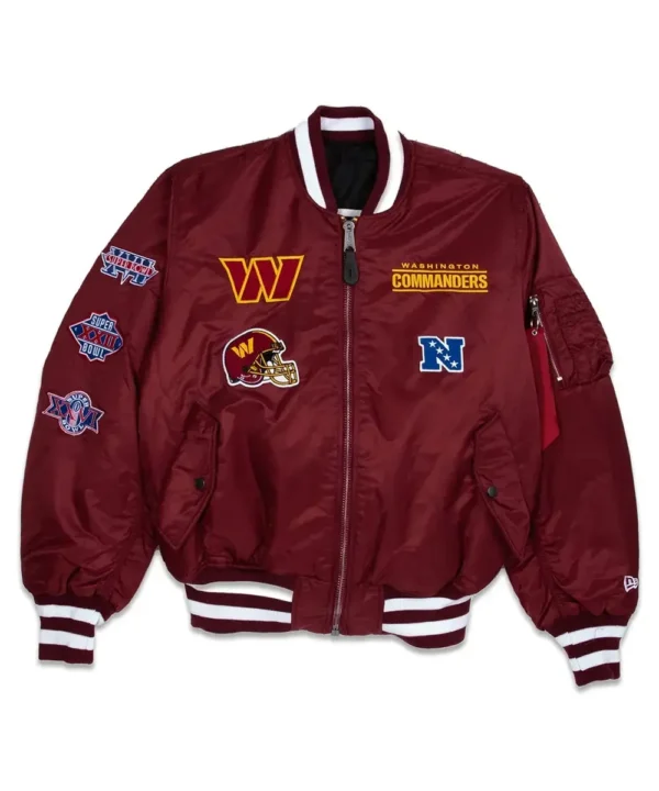 Washington Commanders MA 1 Alpha Industries Varsity Jacket