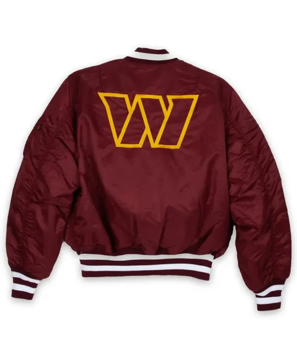 Washington Commanders MA 1 Alpha Industries Varsity Jacket