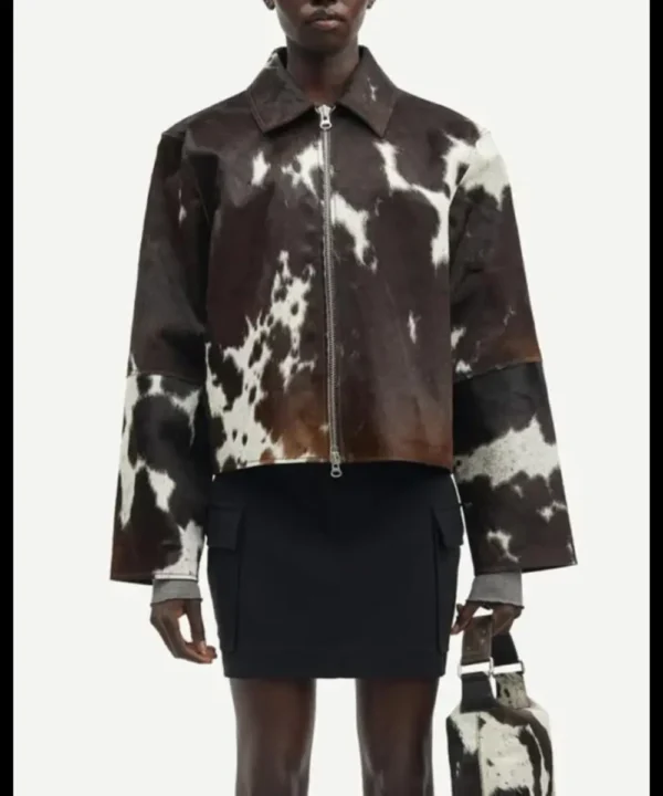 Cowhide Fur Multicolor Jacket