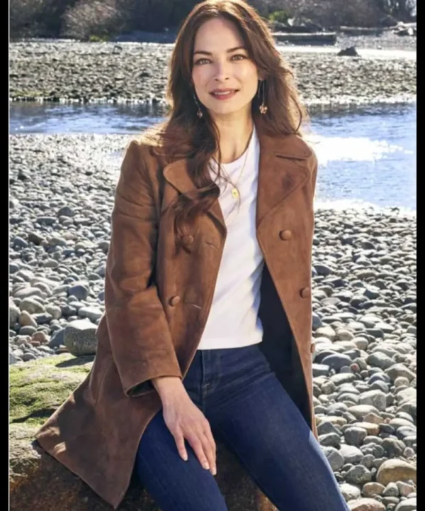 Murder In A Small Town 2024 Kristin Kreuk Brown Coat