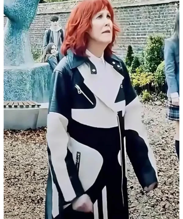 Beetlejuice Beetlejuice 2024 Delia Deetz Leather Coat