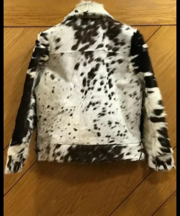 Cowhide Black And White Skin Fur Jacket