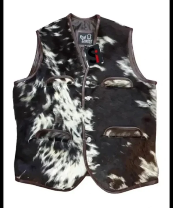 Cowhide Multicolor Fur Vest