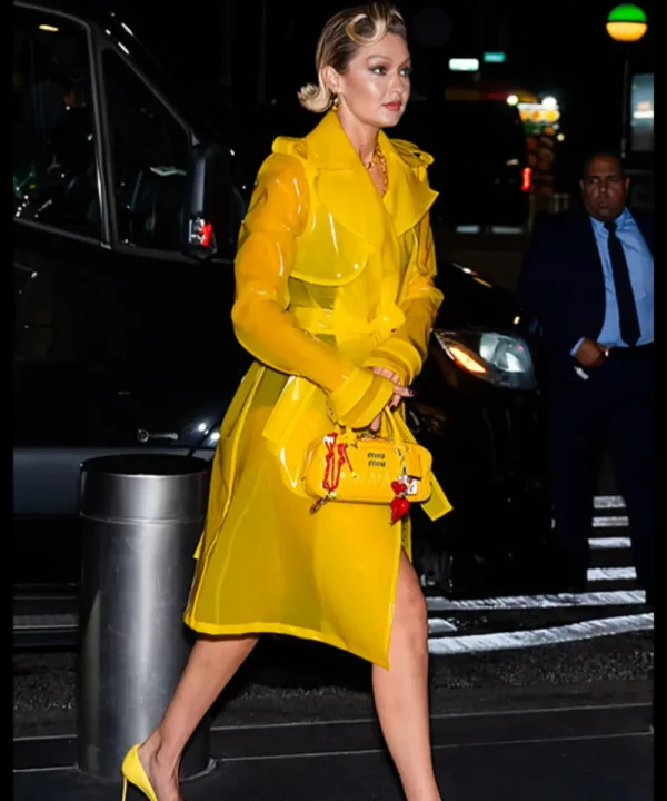 Gigi Hadid Deadpool & Wolverine 2024 Yellow Coat