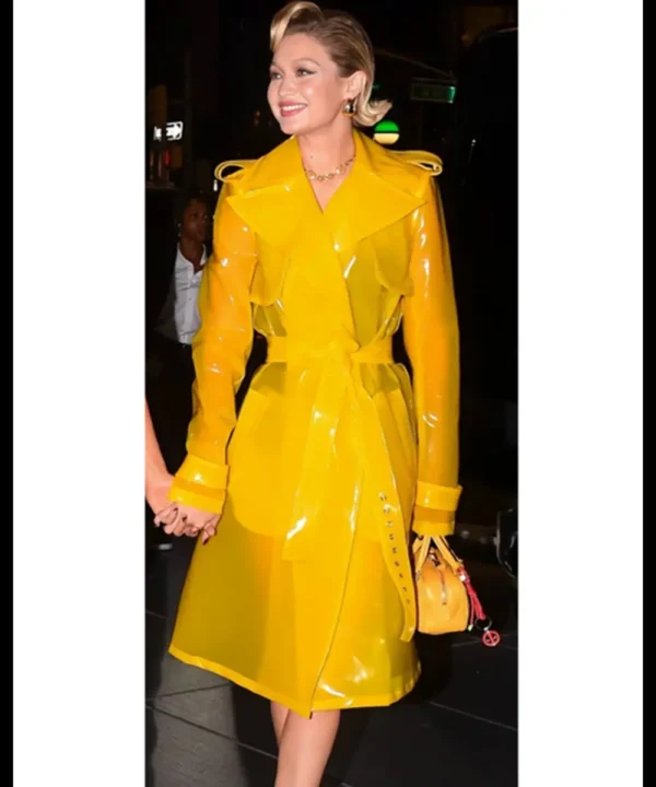 Gigi Hadid Deadpool & Wolverine 2024 Yellow Coat