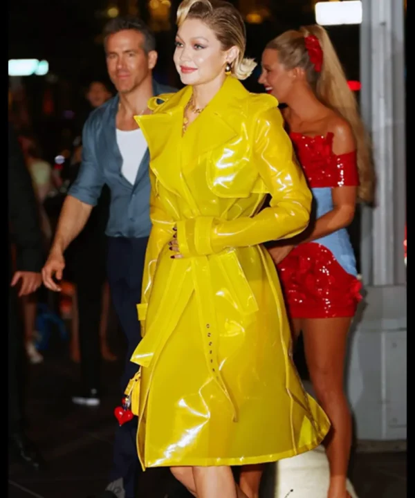 Gigi Hadid Deadpool & Wolverine 2024 Yellow Coat