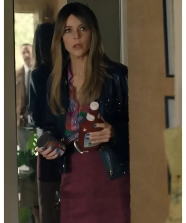 High Potential 2024 Kaitlin Olson Leather Jacket