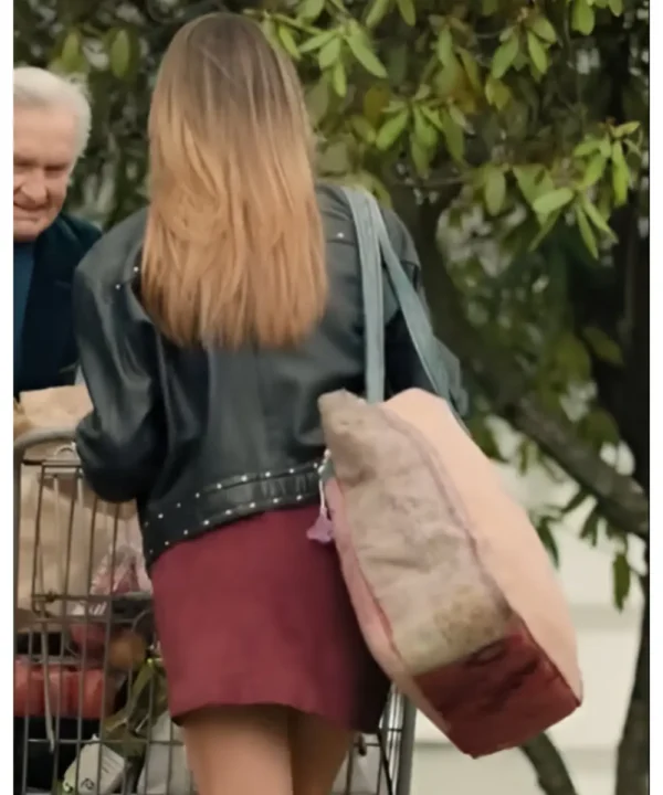 High Potential 2024 Kaitlin Olson Leather Jacket