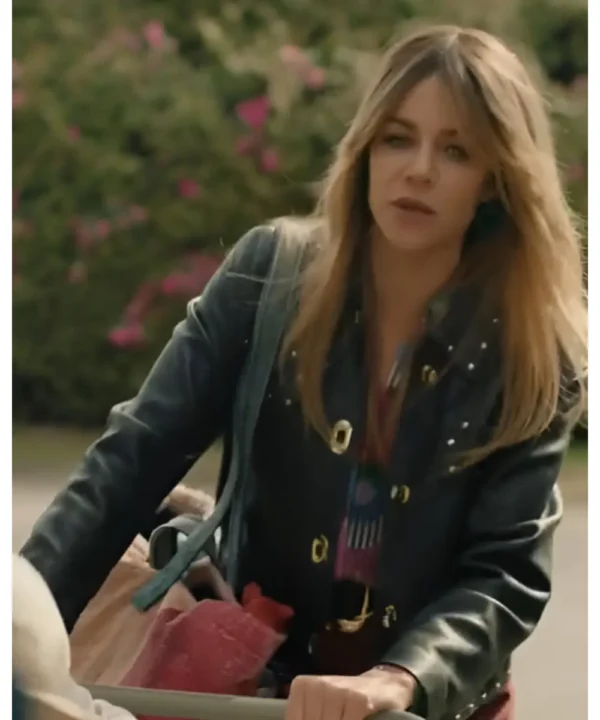 High Potential 2024 Kaitlin Olson Leather Jacket