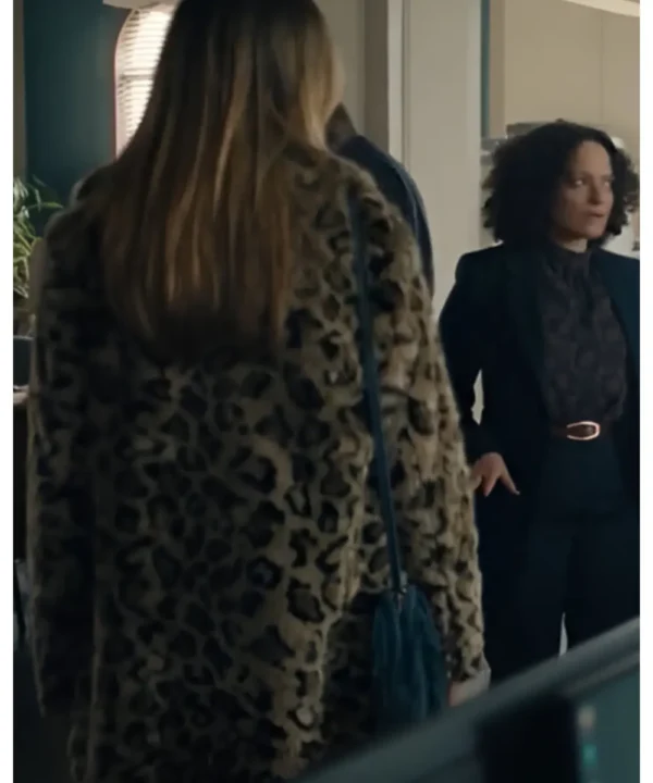 High Potential 2024 Kaitlin Olson Leopard Coat