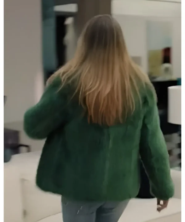 High Potential 2024 Kaitlin Olson Green Fur Coat