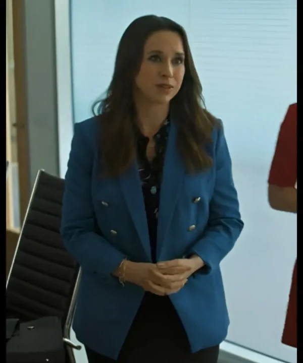 His & Hers 2024 Lacey Chabert Blue Blazer