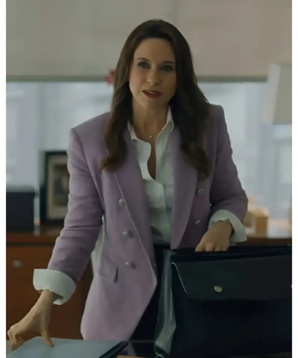 His & Hers 2024 Lacey Chabert Purple Blazer