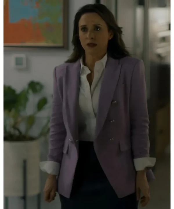 His & Hers 2024 Lacey Chabert Purple Blazer