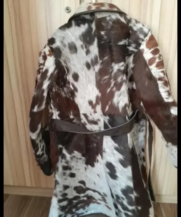 Cowhide Fur Brown And White Coat