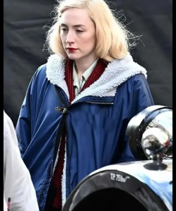 Saoirse Ronan Blitz 2024 Blue Jacket