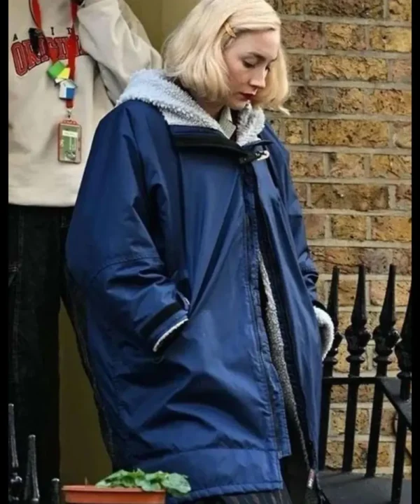 Saoirse Ronan Blitz 2024 Blue Jacket