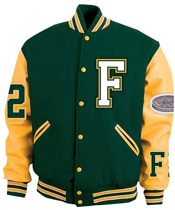 ASAP Ferg Green and Yellow Varsity Jacket