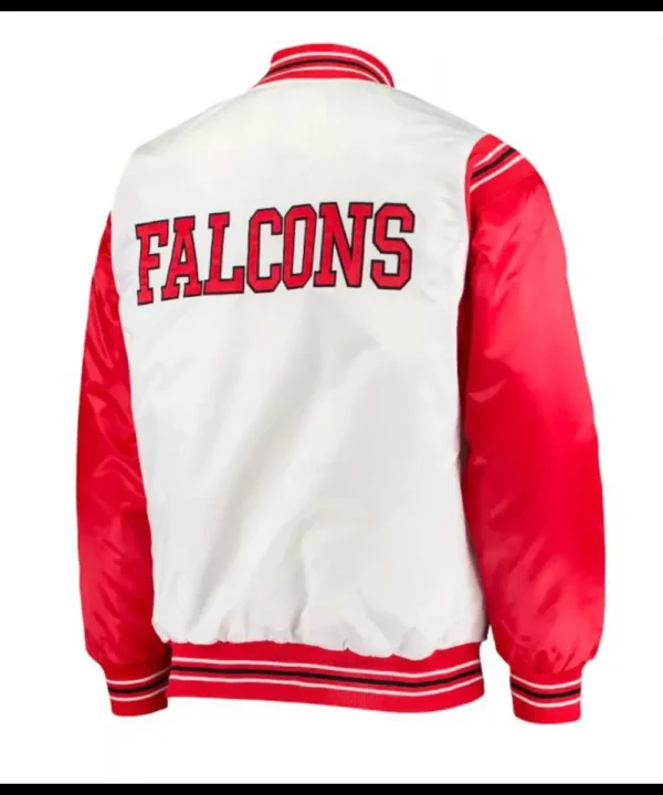 Atlanta Falcons Red and White Starter Satin Jacket