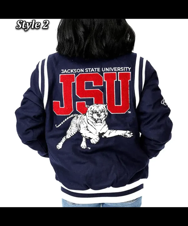 Jackson State University Navy Varsity Wool Jacket