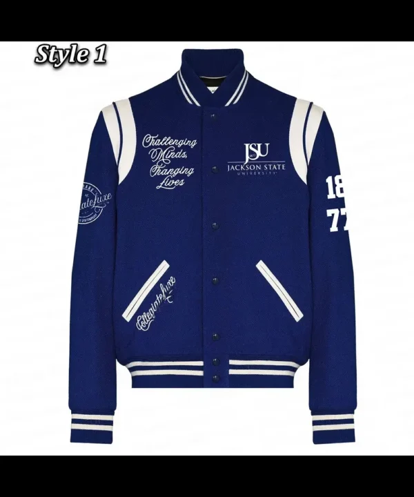 Jackson State University Navy Varsity Wool Jacket