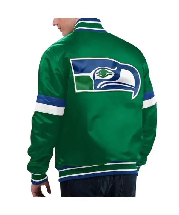 Seattle Seahawks Gridiron Classics Home Game Green Satin Jacket