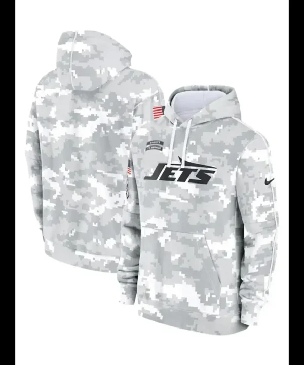 2024 New York Jets Arctic Camo Salute to Service Hoodie