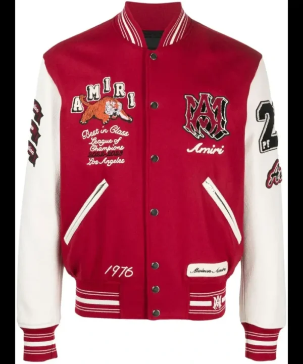 Amiri Logo-Patch Varsity Jacket