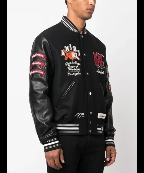 Amiri Logo-Patch Varsity Jacket