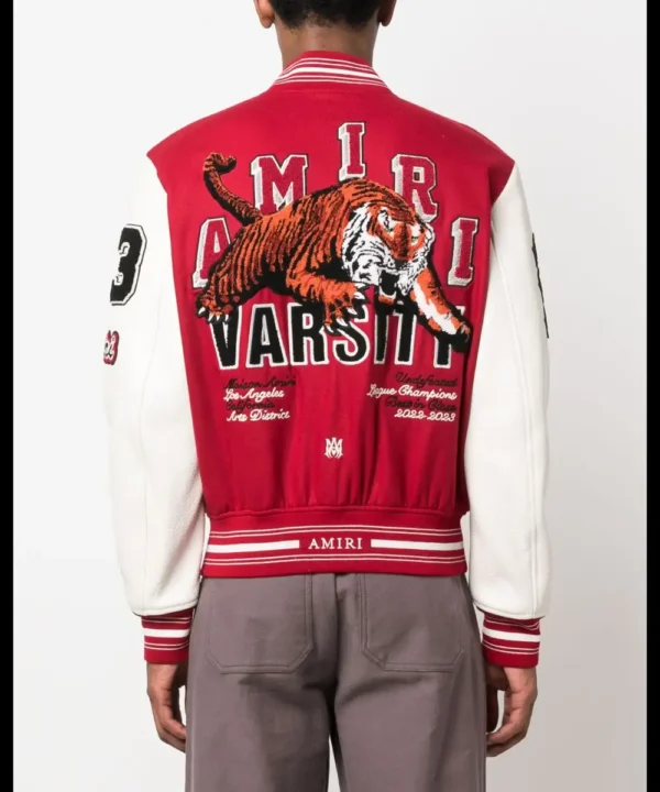 Amiri Red Varsity Jacket